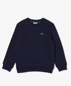 Lacoste Girl Clothing-Kids' Organic Cotton Flannel Sweatshirt