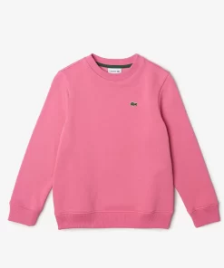 Lacoste Girl Clothing-Kids' Organic Cotton Flannel Sweatshirt