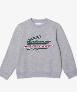 Lacoste Girl Clothing-Kids' Organic Cotton Fleece Sweatshirt