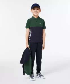 Lacoste Boy Clothing-Kids' Organic Cotton Pique Colourblock Polo Shirt