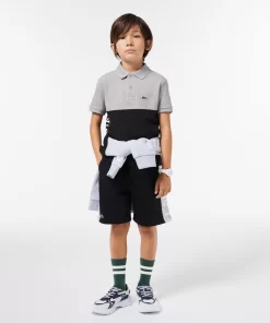 Lacoste Boy Clothing-Kids' Organic Cotton Pique Colourblock Polo Shirt