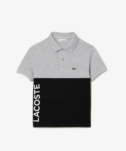 Lacoste Boy Clothing-Kids' Organic Cotton Pique Colourblock Polo Shirt