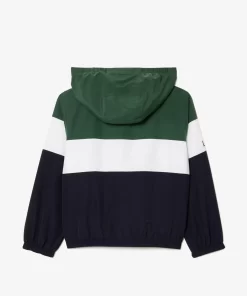 Lacoste Boy Clothing-Kids' Recycled Polyester Zipped Hooded Jacket