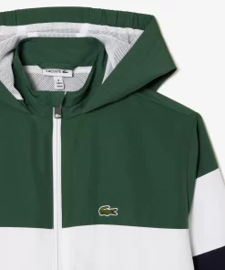 Lacoste Boy Clothing-Kids' Recycled Polyester Zipped Hooded Jacket