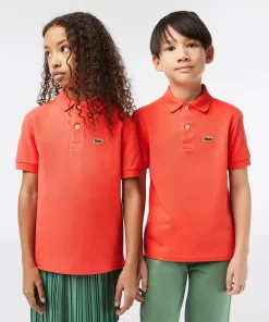 Lacoste Girl Clothing-Kids' Regular Fit Petit Pique Polo Shirt