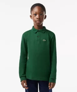 Lacoste Girl Clothing-Kids' Regular Fit Petit Pique Polo Shirt