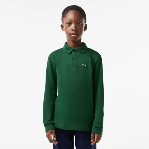 Lacoste Girl Clothing-Kids' Regular Fit Petit Pique Polo Shirt