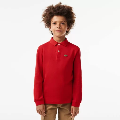 Lacoste Boy Clothing-Kids' Regular Fit Petit Pique Polo Shirt