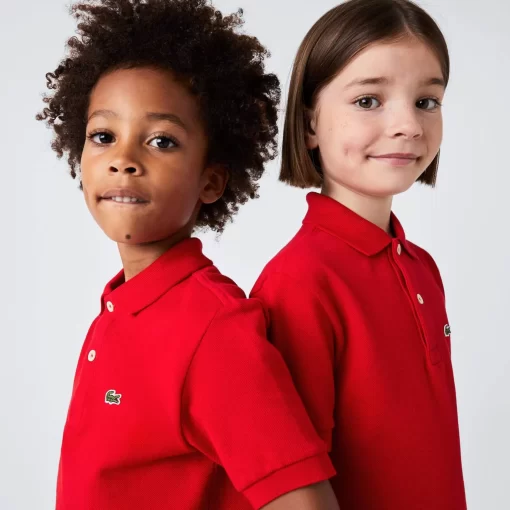 Lacoste Girl Clothing-Kids' Regular Fit Petit Pique Polo Shirt