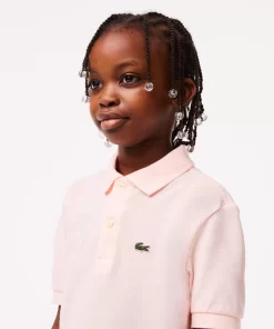 Lacoste Girl Clothing-Kids' Regular Fit Petit Pique Polo Shirt