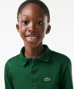 Lacoste Girl Clothing-Kids' Regular Fit Petit Pique Polo Shirt