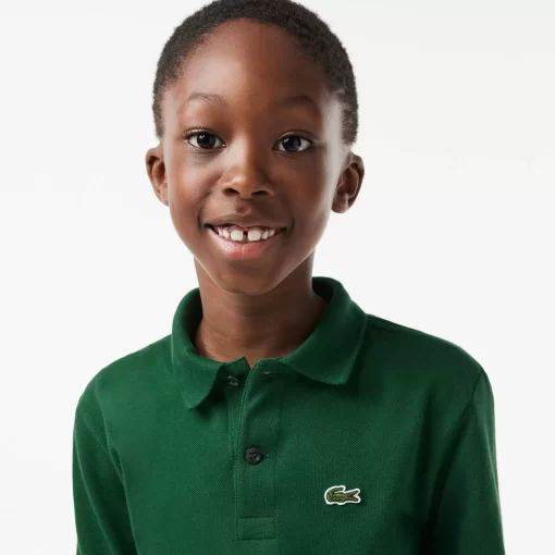 Lacoste Girl Clothing-Kids' Regular Fit Petit Pique Polo Shirt