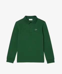 Lacoste Girl Clothing-Kids' Regular Fit Petit Pique Polo Shirt