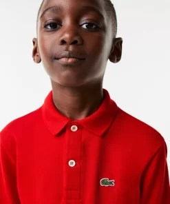 Lacoste Boy Clothing-Kids' Regular Fit Petit Pique Polo Shirt