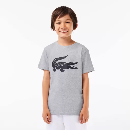 Lacoste Boy Clothing-Kids' Sport Tennis Technical Jersey Croc T-Shirt