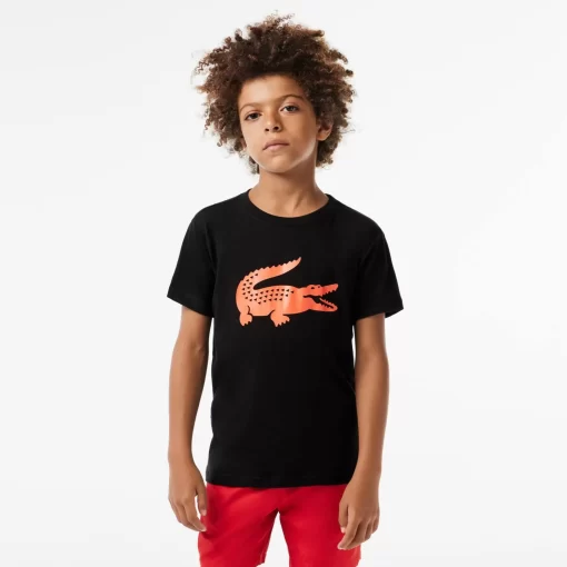 Lacoste Boy Clothing-Kids' Sport Tennis Technical Jersey Croc T-Shirt