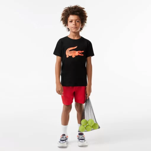 Lacoste Boy Clothing-Kids' Sport Tennis Technical Jersey Croc T-Shirt