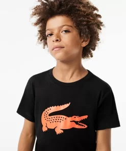 Lacoste Boy Clothing-Kids' Sport Tennis Technical Jersey Croc T-Shirt