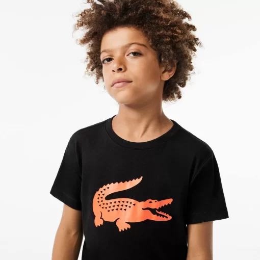 Lacoste Boy Clothing-Kids' Sport Tennis Technical Jersey Croc T-Shirt