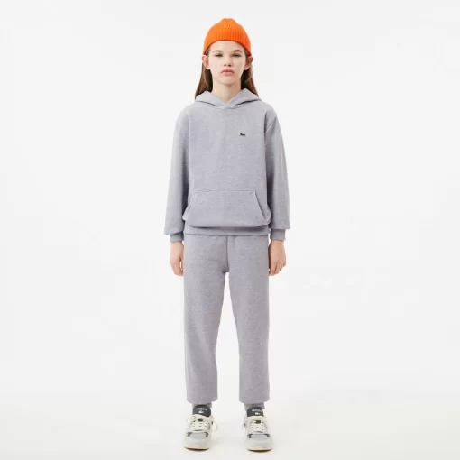 Lacoste Girl Clothing-Kids' Organic Cotton Flannel Hoodie