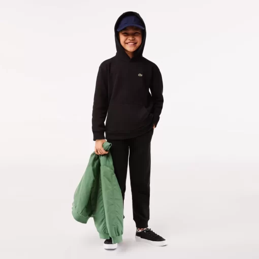 Lacoste Girl Clothing-Kids' Organic Cotton Flannel Hoodie