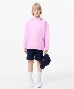 Lacoste Girl Clothing-Kids' Organic Cotton Flannel Hoodie