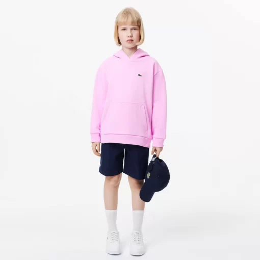 Lacoste Girl Clothing-Kids' Organic Cotton Flannel Hoodie