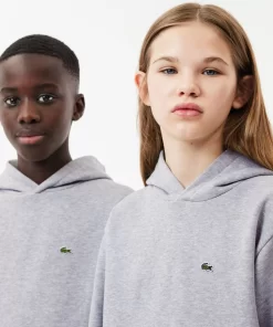 Lacoste Girl Clothing-Kids' Organic Cotton Flannel Hoodie