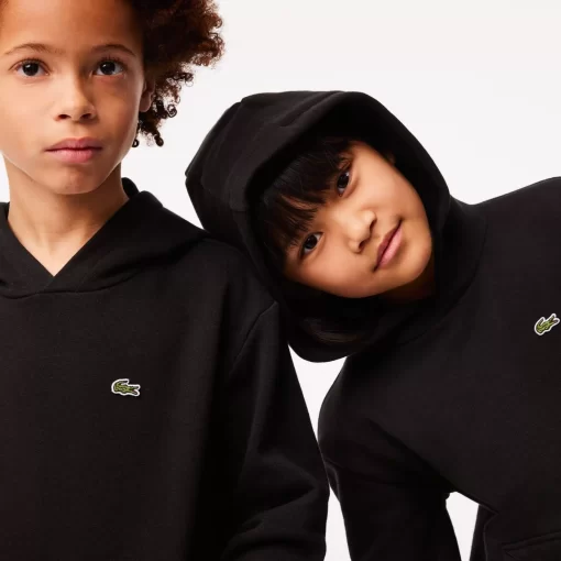 Lacoste Girl Clothing-Kids' Organic Cotton Flannel Hoodie