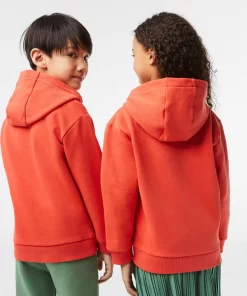 Lacoste Girl Clothing-Kids' Organic Cotton Flannel Hoodie