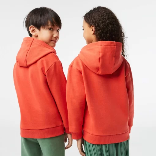 Lacoste Girl Clothing-Kids' Organic Cotton Flannel Hoodie