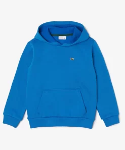 Lacoste Girl Clothing-Kids' Organic Cotton Flannel Hoodie