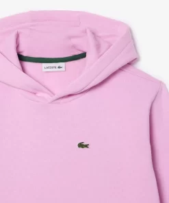 Lacoste Girl Clothing-Kids' Organic Cotton Flannel Hoodie