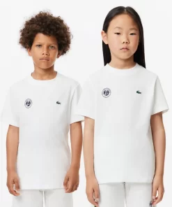 Lacoste Girl Clothing-Kids' Roland Garros Edition Performance Ultra-Dry Jersey T-Shirt