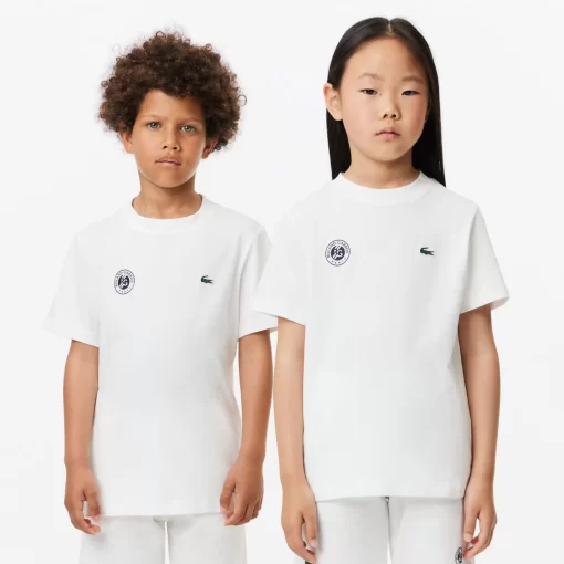 Lacoste Girl Clothing-Kids' Roland Garros Edition Performance Ultra-Dry Jersey T-Shirt