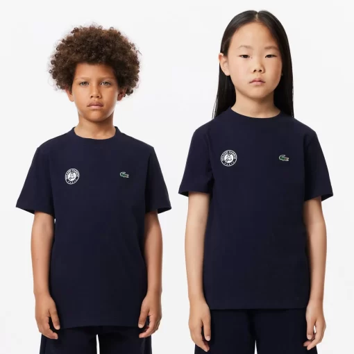 Lacoste Girl Clothing-Kids' Roland Garros Edition Performance Ultra-Dry Jersey T-Shirt