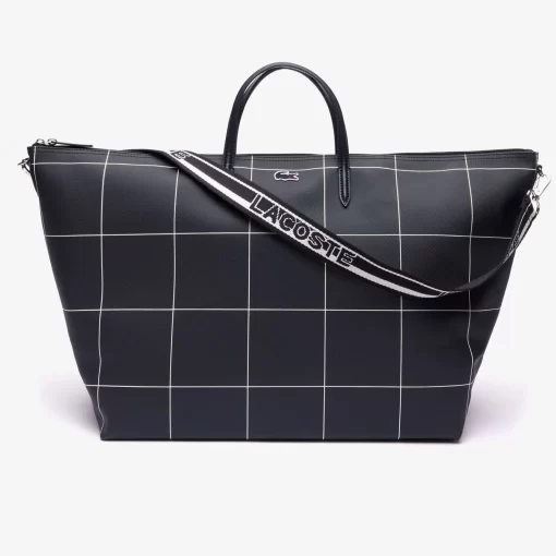 Lacoste Bags-L.12.12 Checked Canvas Xxl Tote Bag