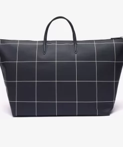 Lacoste Bags-L.12.12 Checked Canvas Xxl Tote Bag