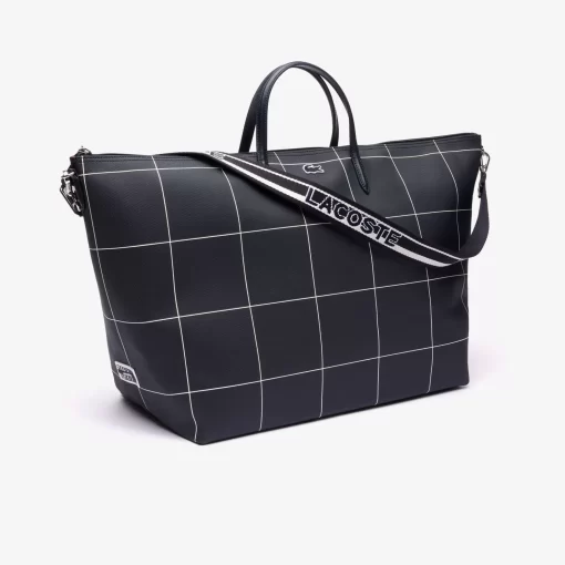 Lacoste Bags-L.12.12 Checked Canvas Xxl Tote Bag