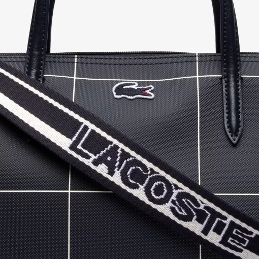 Lacoste Bags-L.12.12 Checked Canvas Xxl Tote Bag