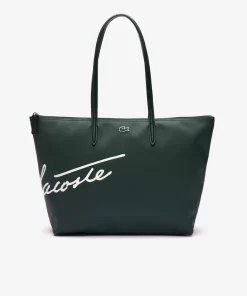 Lacoste Bags-L.12.12 Signature Print Canvas Large Tote Bag