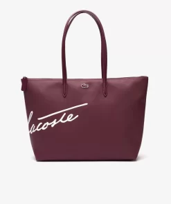 Lacoste Bags-L.12.12 Signature Print Canvas Large Tote Bag