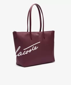 Lacoste Bags-L.12.12 Signature Print Canvas Large Tote Bag