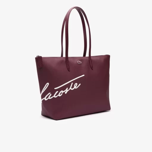 Lacoste Bags-L.12.12 Signature Print Canvas Large Tote Bag