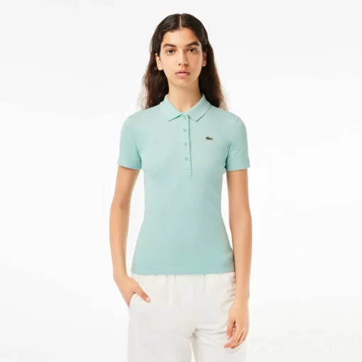 Lacoste Polo Shirts-L.12.D Slim Fit Ribbed Cotton Polo Shirt