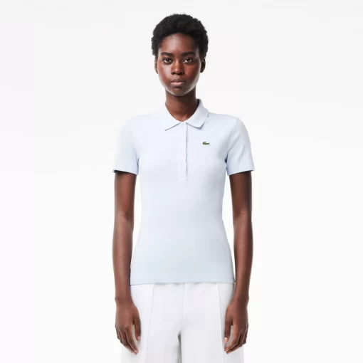 Lacoste Polo Shirts-L.12.D Slim Fit Ribbed Cotton Polo Shirt