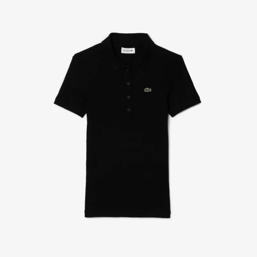 Lacoste Polo Shirts-L.12.D Slim Fit Ribbed Cotton Polo Shirt