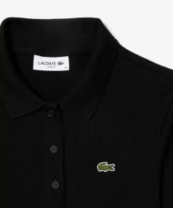 Lacoste Polo Shirts-L.12.D Slim Fit Ribbed Cotton Polo Shirt