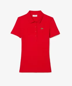 Lacoste Polo Shirts-L.12.D Slim Fit Ribbed Cotton Polo Shirt