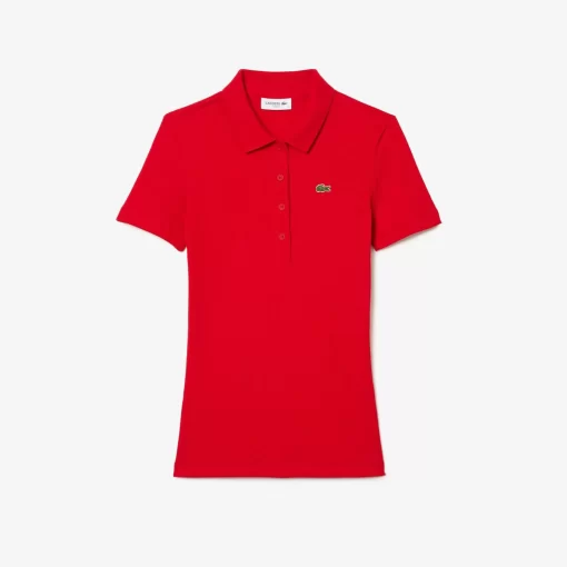 Lacoste Polo Shirts-L.12.D Slim Fit Ribbed Cotton Polo Shirt